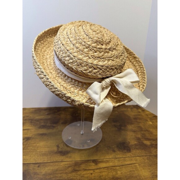 Helen Kaminski Aus Raffia Straw Boater Hat with 3 Ribbon Set–Handmade Madagascar main image 4